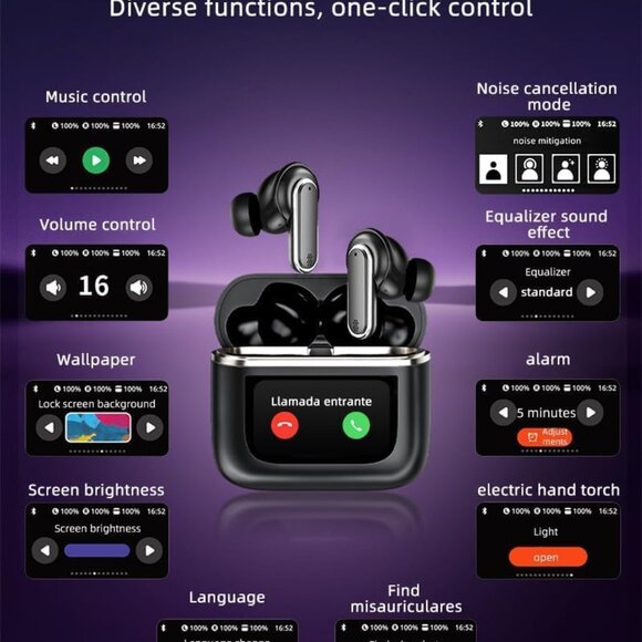 Acuvar Wireless Earbuds Bluetooth Headphones with LED Display - Picture 3 of 10